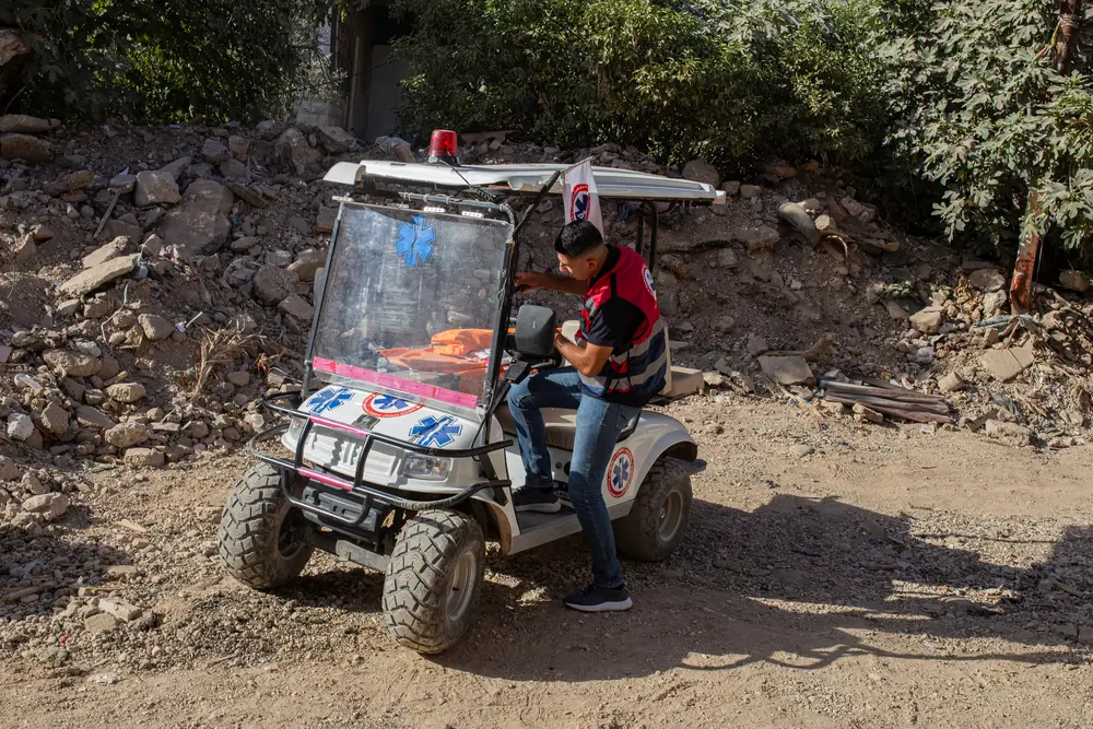 Salah es un paramédico voluntario  que vive y trabaja en el campo de refugiados de Jenin