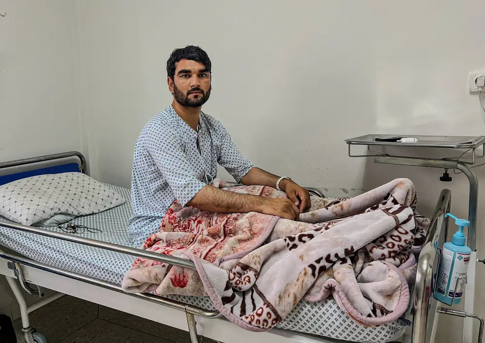 Said Dawood, de 24 años, es un trabajador de la construcción en la provincia de Kunduz, en el norte de Afganistán. Una infección causada por resistencia a los antibióticos hizo necesario un tratamiento específico.