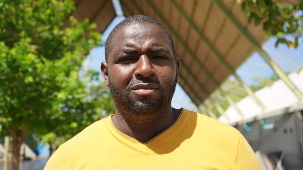 Mamadou, migrante atendido por Médicos Sin Fronteras en Huixtla, México. © Yotibel Moreno / MSF