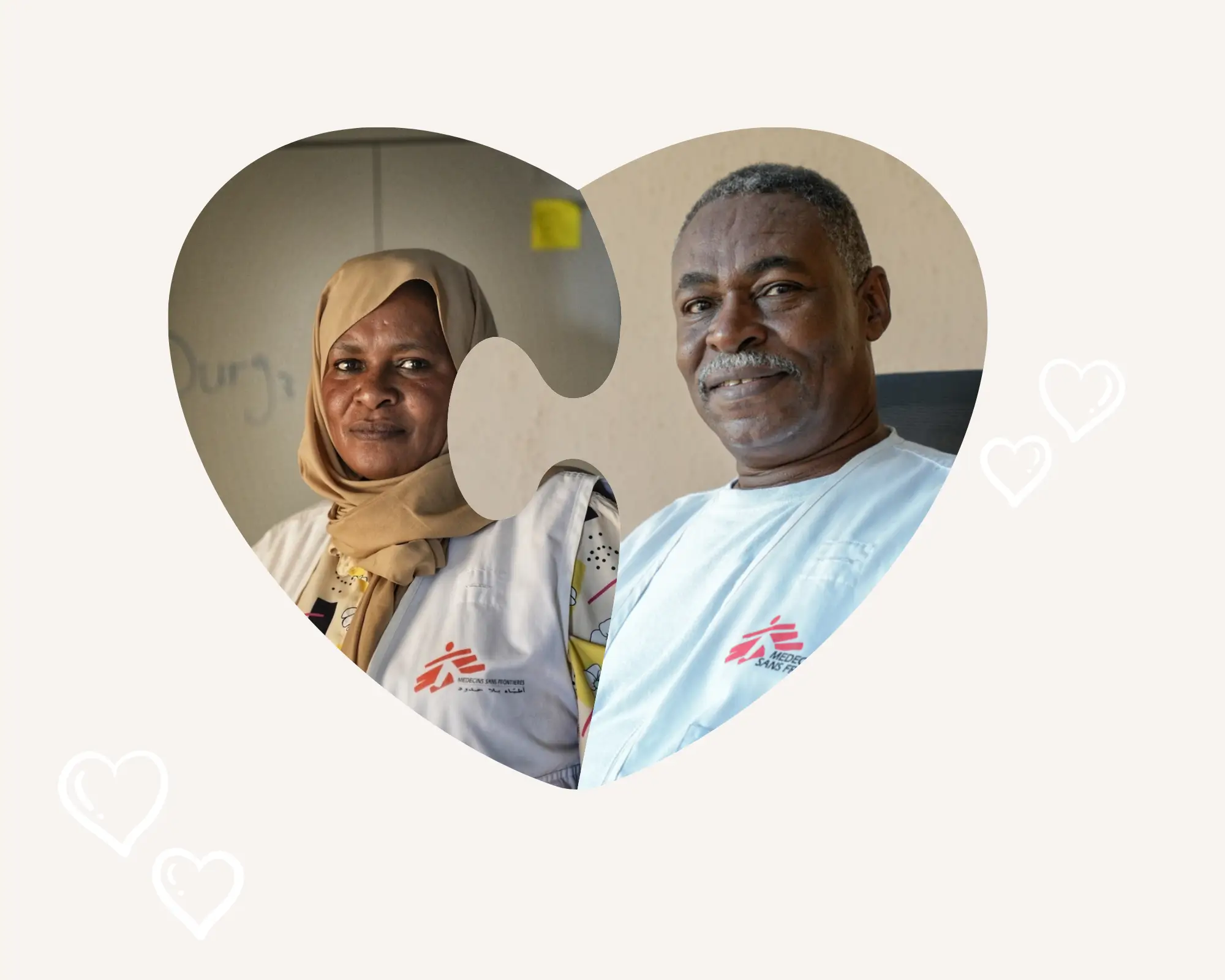 Majda Rizq y Mohamed Koko, trabajadores de MSF en Sudán