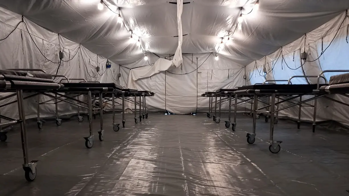 El hospital de campaña que MSF instaló en Colombia.