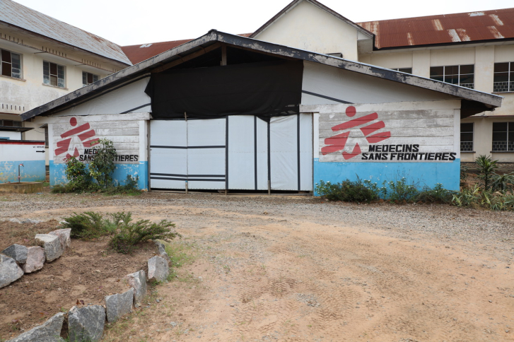 Clínica de MSF donde brindan atención a sobrevivientes de vilencia sexual en Kananga