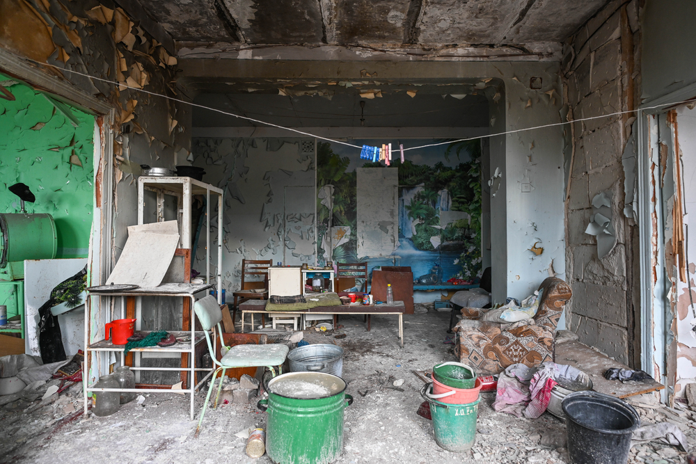 Hospital destruido en Lyman