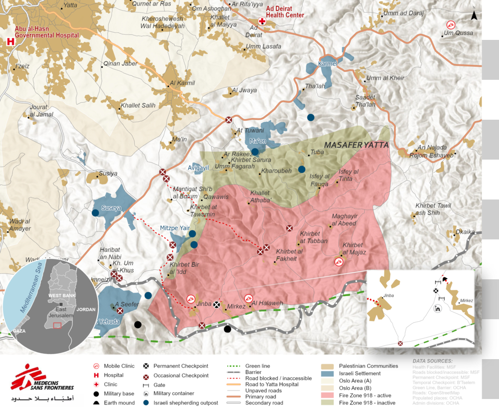 MSF denuncia las políticas israelíes en Masafer Yatta, en los Territorios Palestinos Ocupados