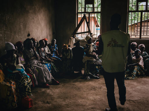 Población desplazada por la violencia, en República Democrática del Congo