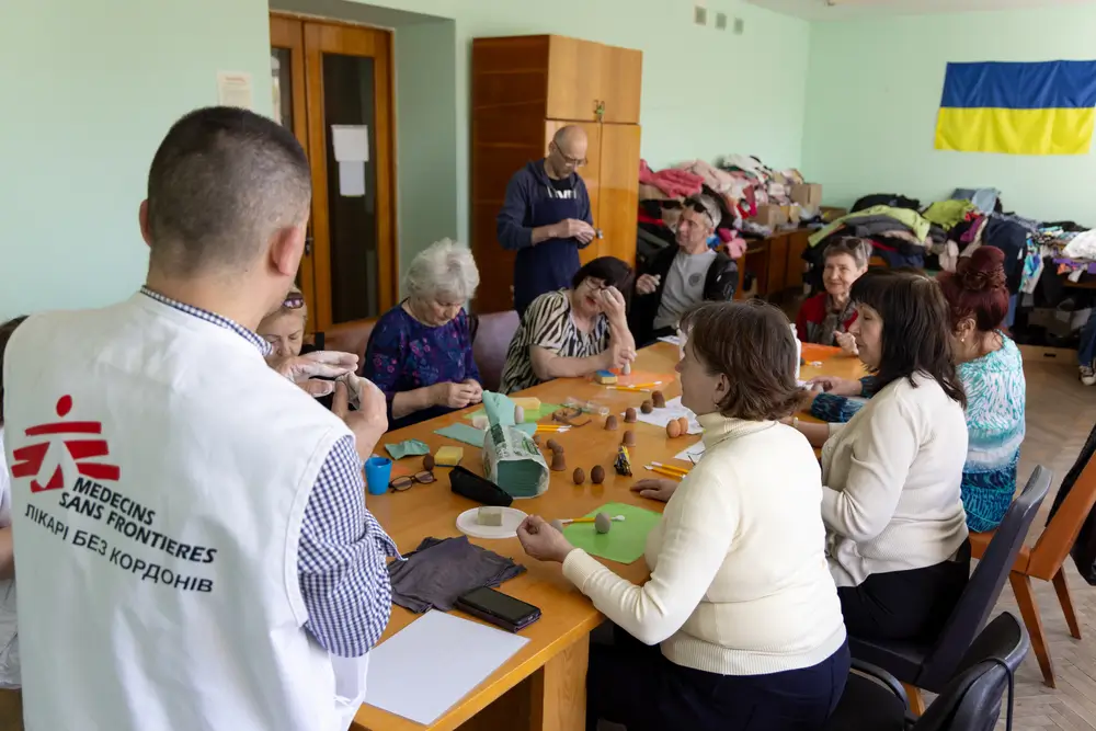 Actividades de salud mental en Vinnytsia para personas que experimentan TEPT relacionado con el conflicto.