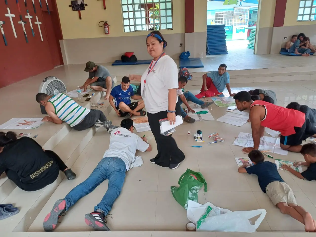 Nuestro proyecto migrantes también incluye actividades lúdicas con las personas migrantes.