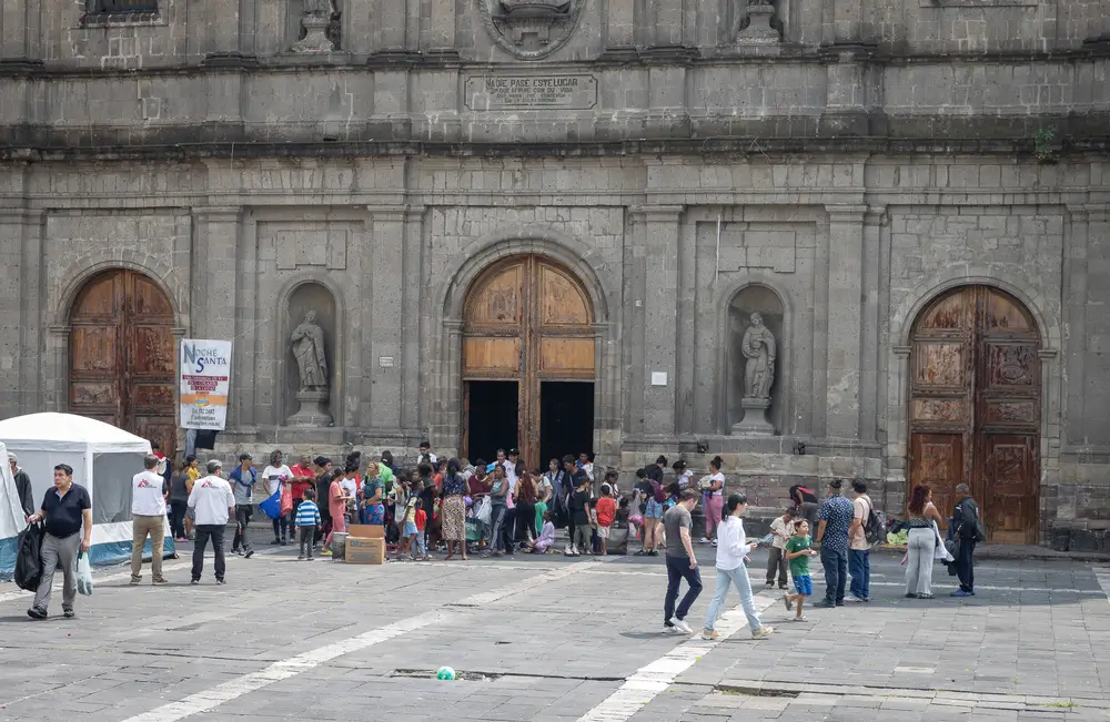Vista de la Plaza de la Soledad, Ciudad de México.