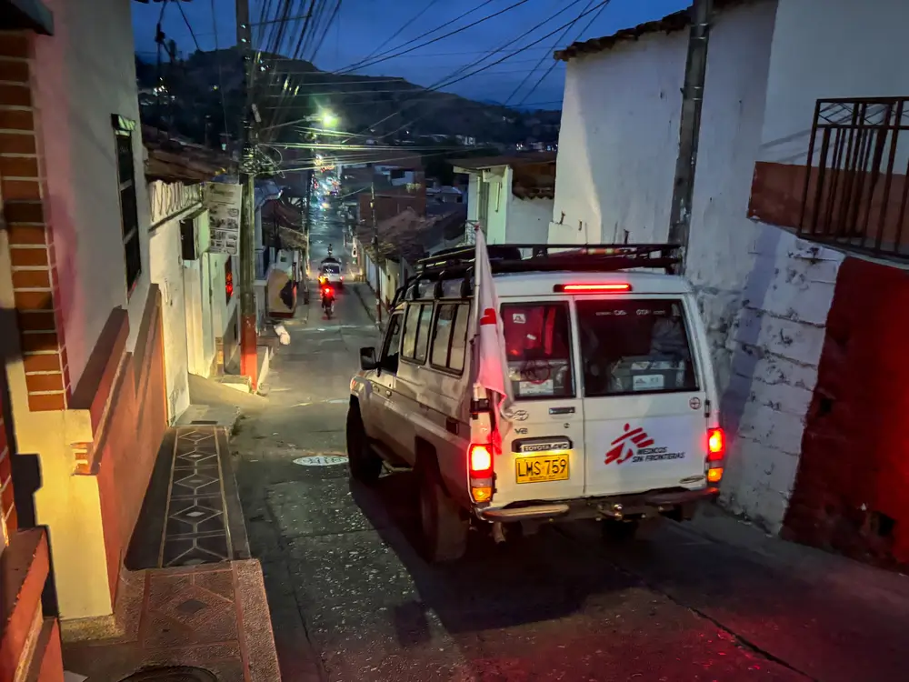 Un equipo de MSF parte de la base en la ciudad de Ocaña para gestionar una clínica móvil en una zona rural del Catatumbo.